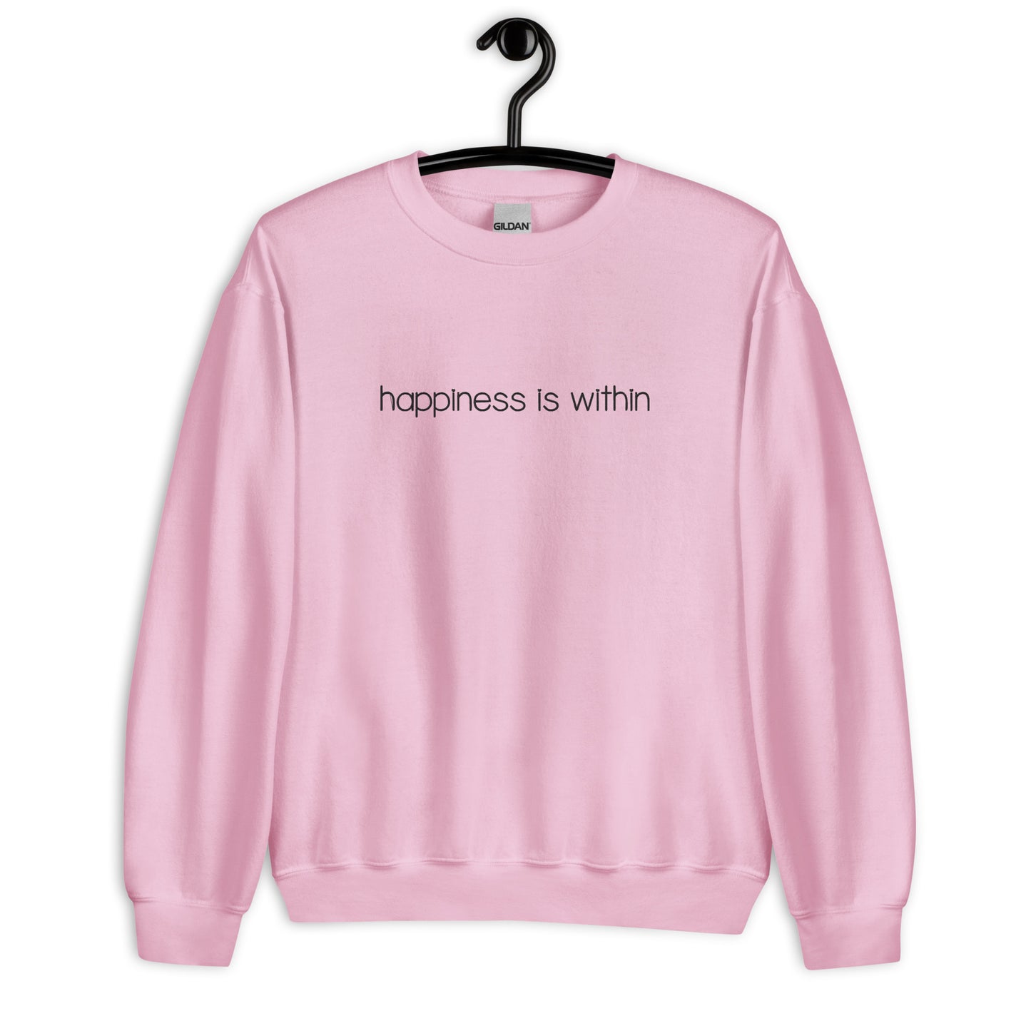 Happiness is Within Embroidered Sweatshirt