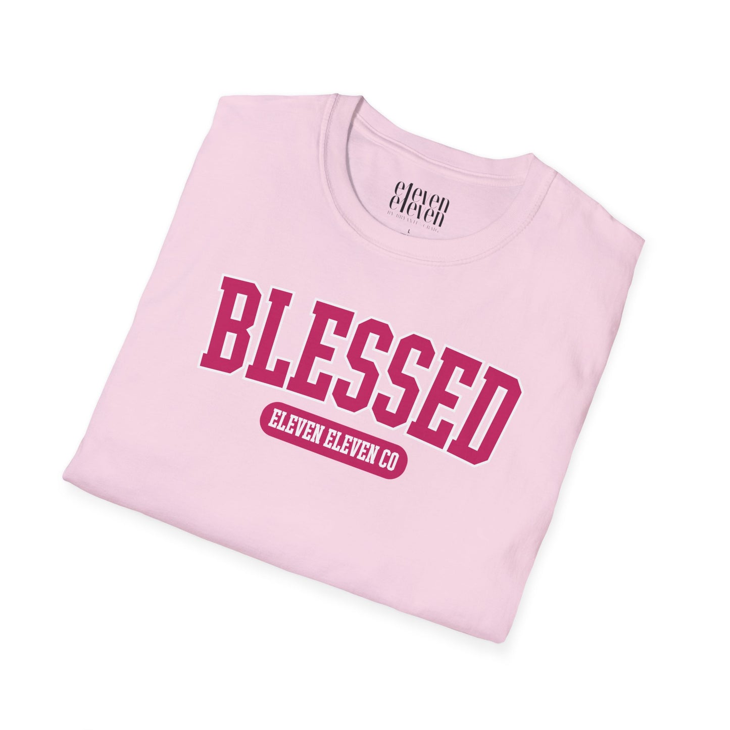 Blessed Varsity T-Shirt  | Dark Pink