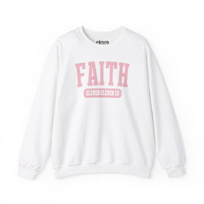 Faith Varsity Sweatshirt | Light Pink