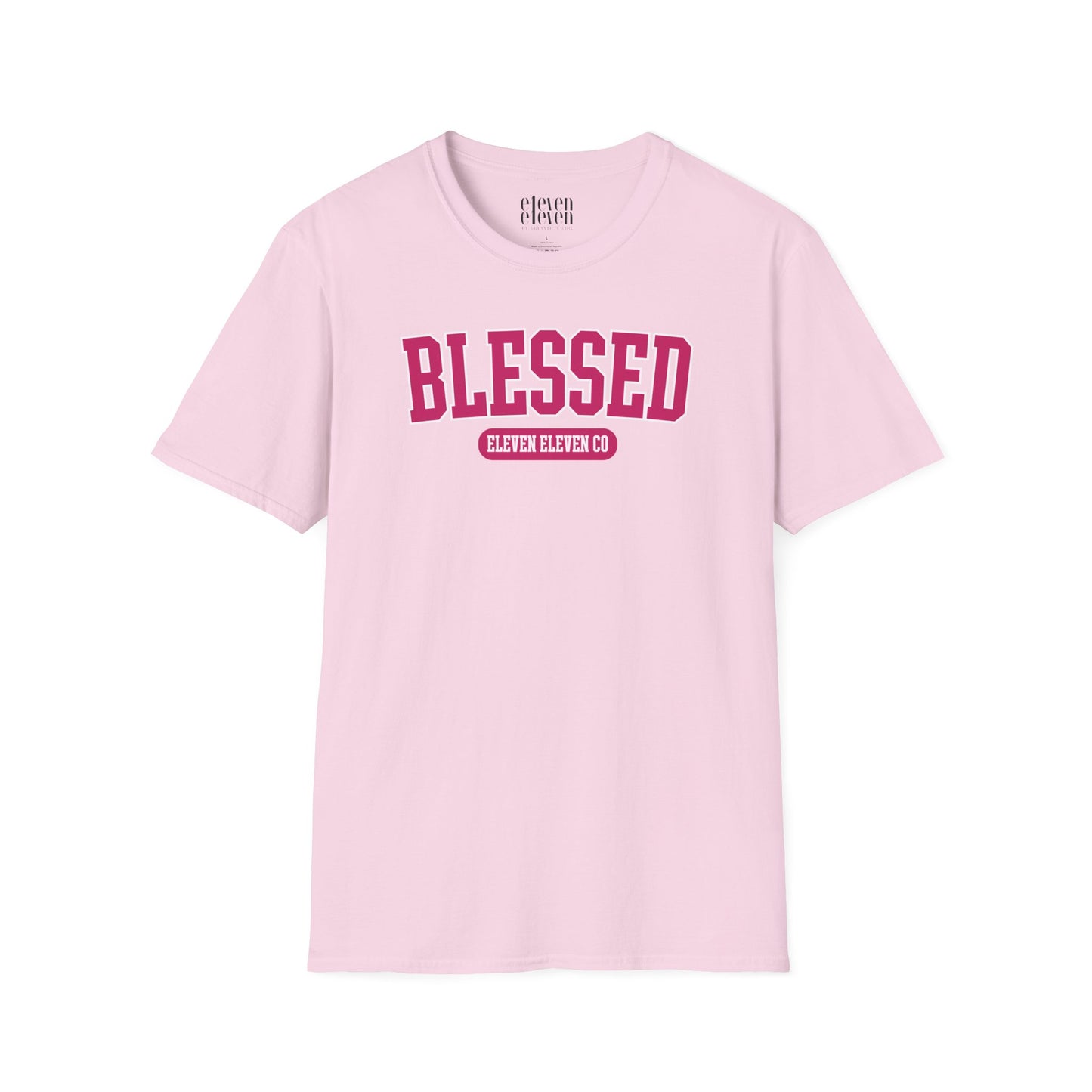 Blessed Varsity T-Shirt  | Dark Pink