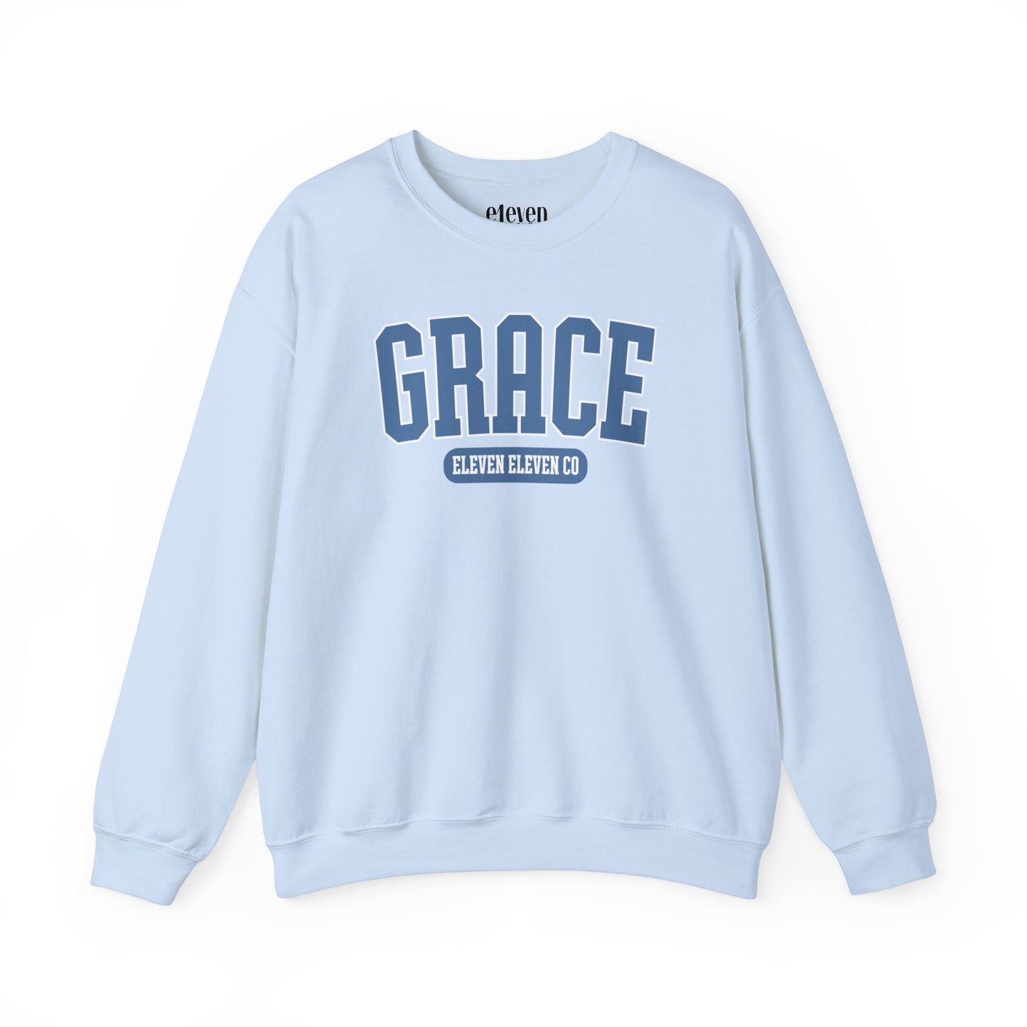 Grace Varsity Sweatshirt | Pastel Blue