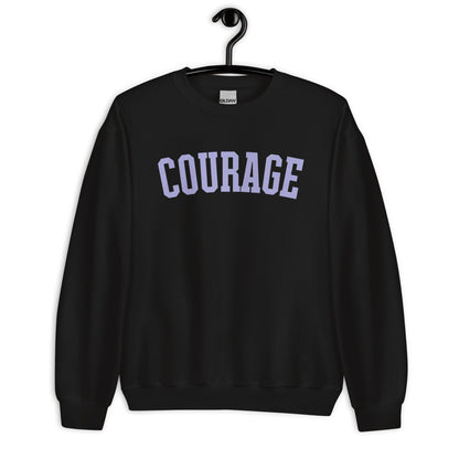 Courage Varsity Sweatshirt | Pastel Purple