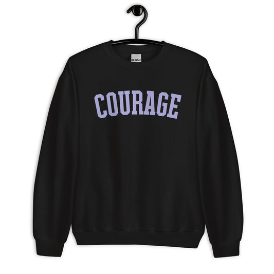Courage Varsity Sweatshirt | Pastel Purple