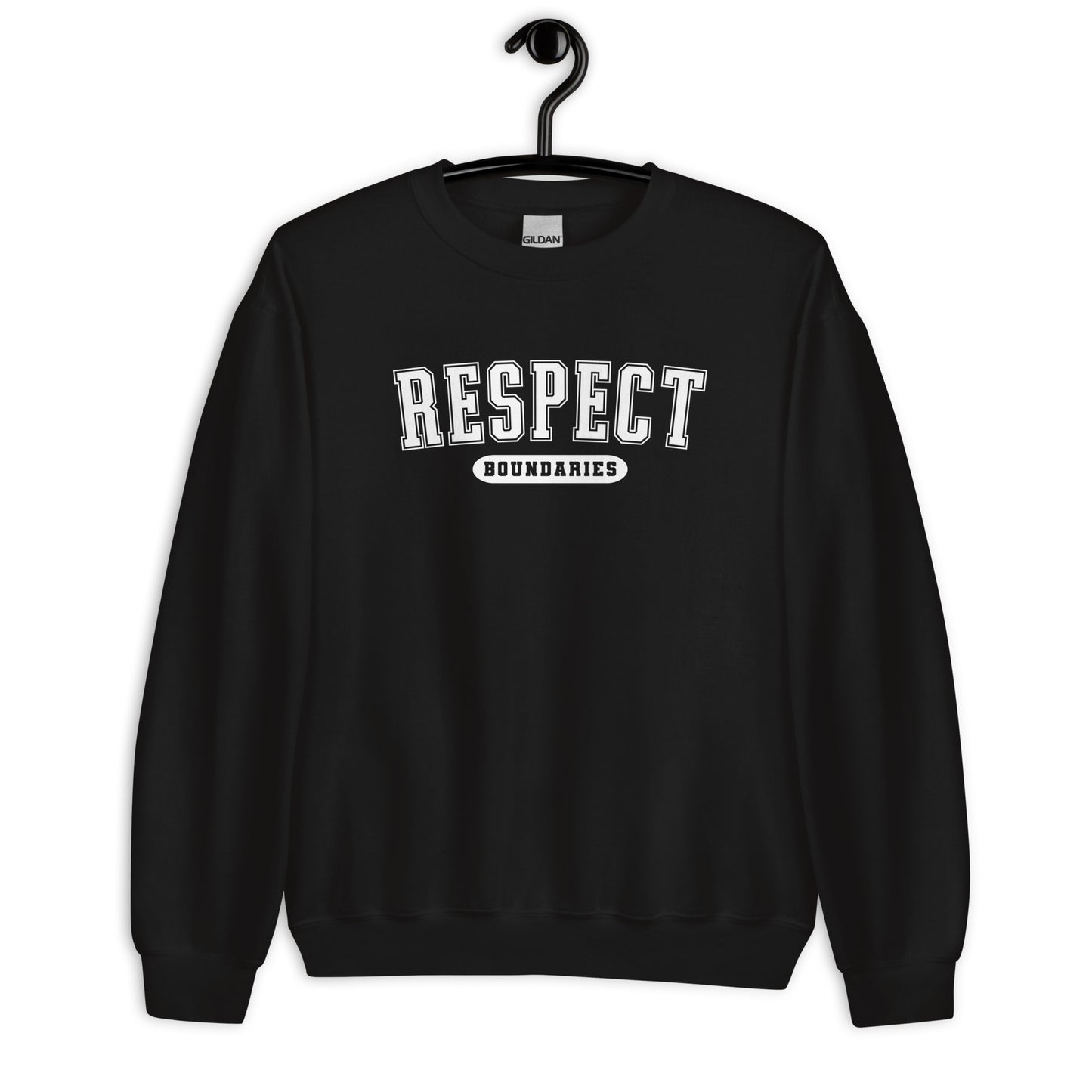Respect Boundaries Varsity Sweatshirt