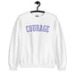 Courage Varsity Sweatshirt | Pastel Purple